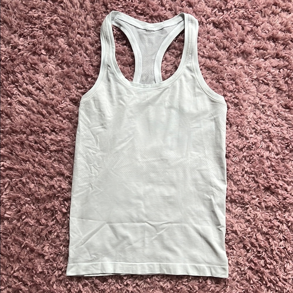 Lululemon White Racerback Tank Top